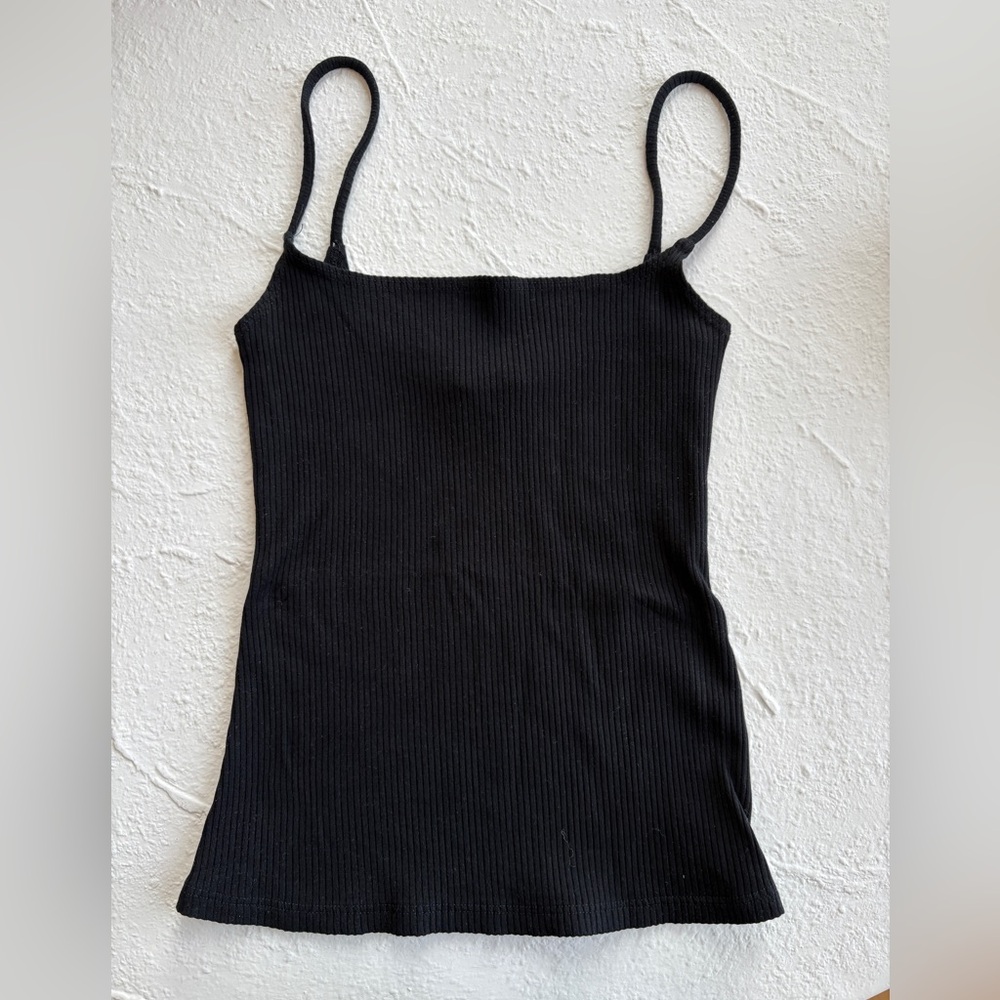 Reformation Black ribbed tank